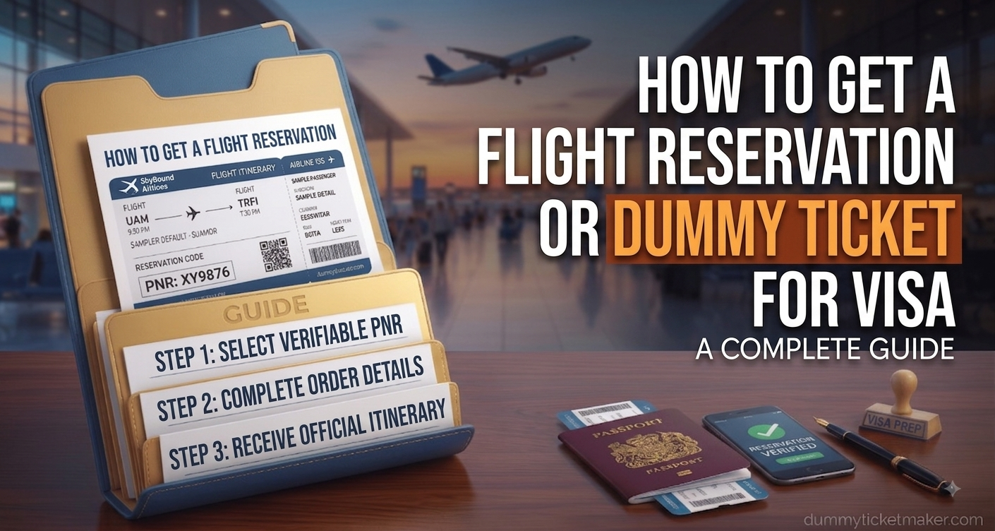 HOW TO GET A FLIGHT RESERVATION OR DUMMY TICKET FOR VISA