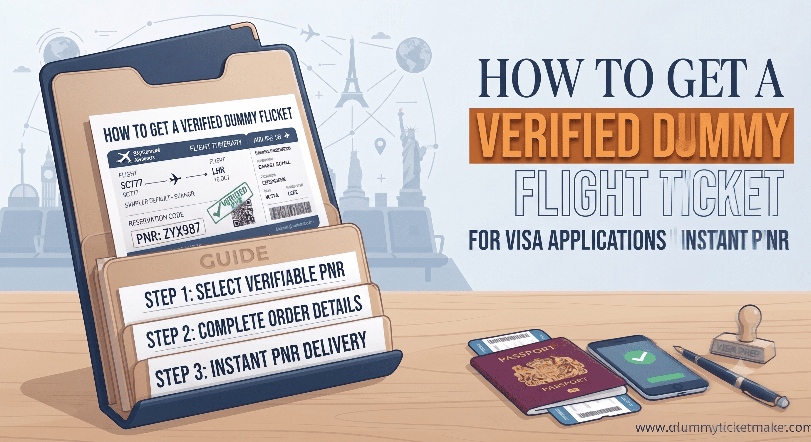 VERIFIED DUMMY FLIGHT TICKET FOR VISA APPLICATIONS | INSTANT PNR